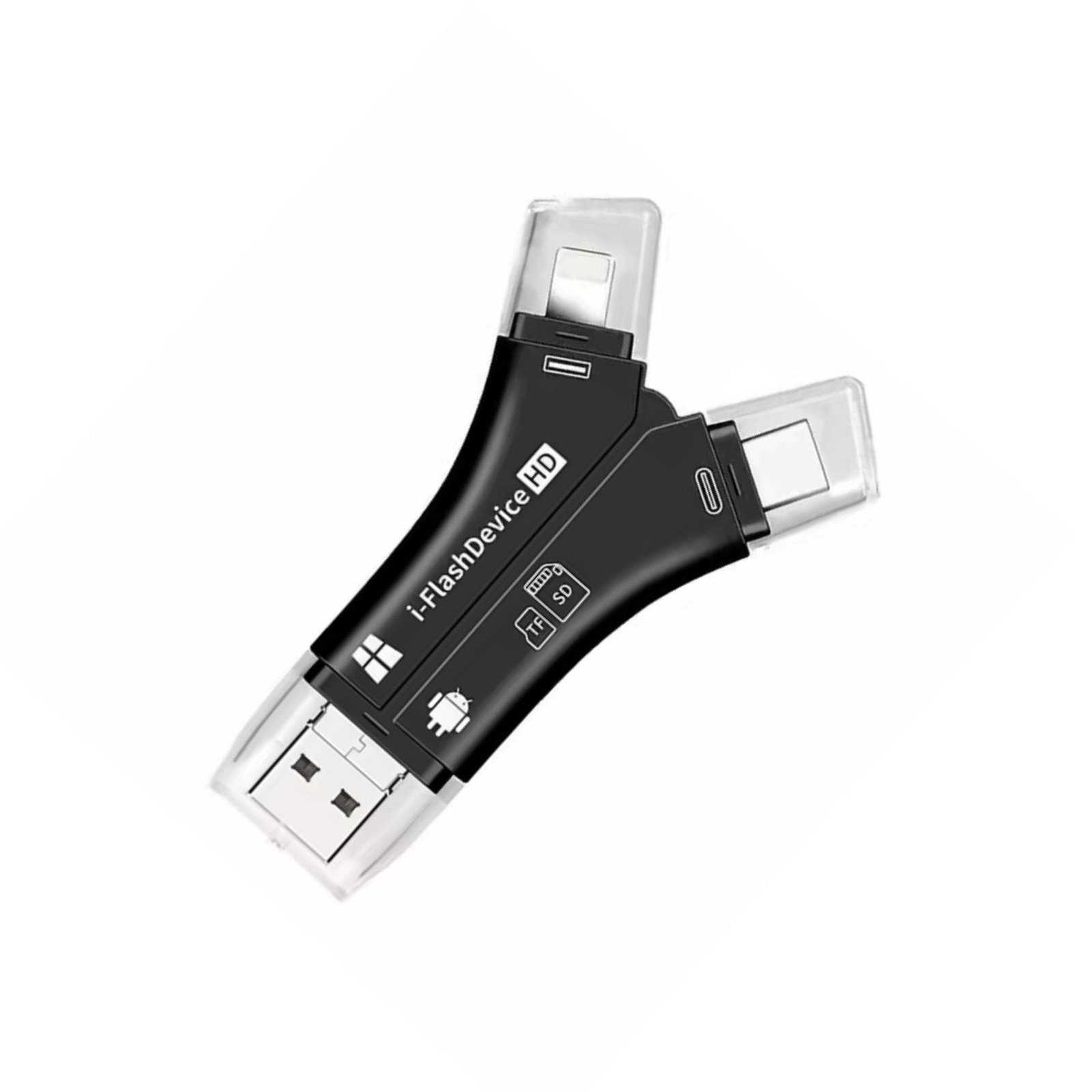 Lector Micro SD 4 en 1 con Adaptador USB_Tipo C para iPhone, iPad, MacBook y Android Lector Micro SD 4 en 1 con Adaptador USB/Tipo C para iPhone, iPad, MacBook y Android - Imagen 1